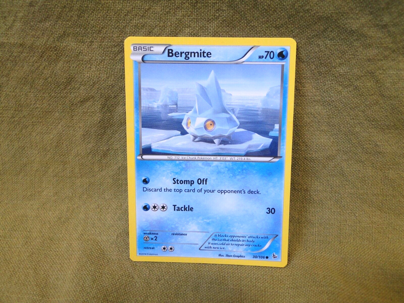 Pokemon Trading Card - Flashfire: Bergmite 30/106