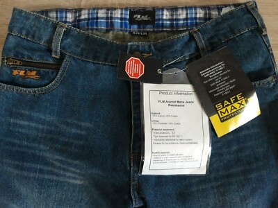 FLM Aramid Herren Jeans Resistance blau 34/34 NEU mit Original Etiketten