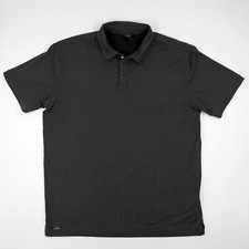 Quiksilver Waterman Polo Shirt Mens XL Gray Reel Backlash Vented Breathable Wick