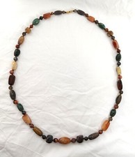 Multi-colored real Egyptian stone necklace