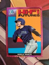2022 BOWMAN CHROME NOELVI MARTE HI-FI FUTURES PINK MOJO REFRACTOR /199 Mariners 