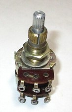 1 Alps 10K Dual Audio 3/8"  1/4" Spline Shaft Potentiometer Tested