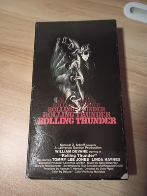 Rolling Thunder VHS Tape Vestron Video VA 4035 Former Blockbuster Rental USA