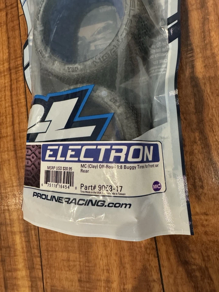 ProLine Electron MC (Clay) Off-Road 1/8th Scale Buggy Tires Front/Rear #9053-17 - Image 2 of 2