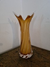 Egermann Bohemia 40cm H Kristall Vase Czech Boheimia Vintage Handwerkskunst Glas