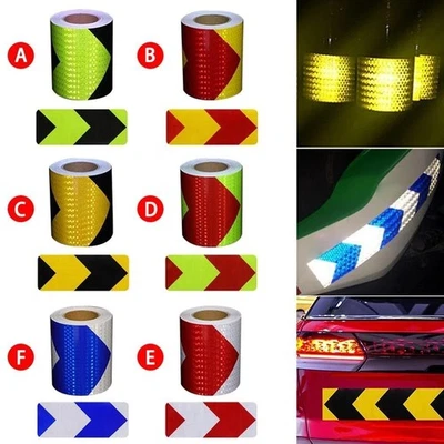 1PCS Haute Visibilité Danger Caution-Stiker Réfléchissant Sécurité Ruban Adhésif - Photo 1/4