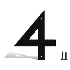 3 Inch  Metal House Numbers and Letters, Black Modern Address 3"black, color-4