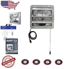 Durable 12" Exhaust Fan: Thermostat Control, 960 CFM, 3-Speed, Weather Resistant