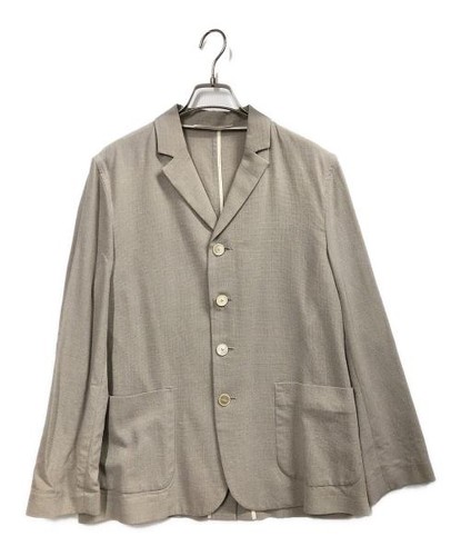 Seya Wool Silk Cotton Blazer Women Beige S Tailored Jacket