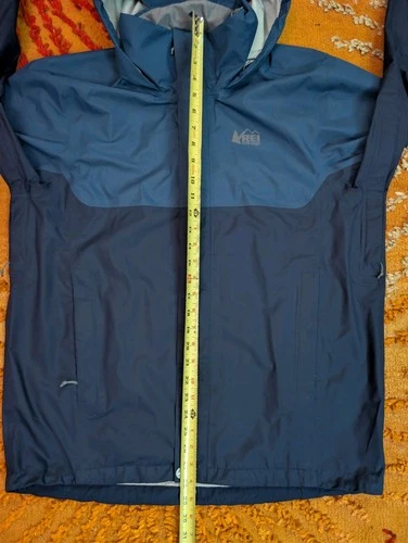 REI Co-Op Peak 2.5L Rain Jacket W/Pit Zips Full Zip Hooded Men’s MED image 10