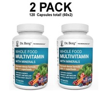 Whole Food Multivitamin with Minerals, 2 PACK, for Men and Women, 60 Capsules
