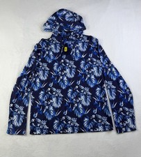 Polo Ralph Lauren Hoodie Mens Medium Blue Floral Hawaiian Pullover