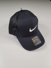 Nike Men's Golf Hat Black Legacy91 Size M/L Fitted Swoosh Flex Dri-Fit New
