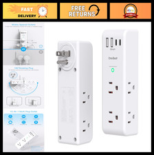 Surge Protector Power Strip with 6 AC Outlets  4 USB Ports, Rotating Plug, 2-Pa
