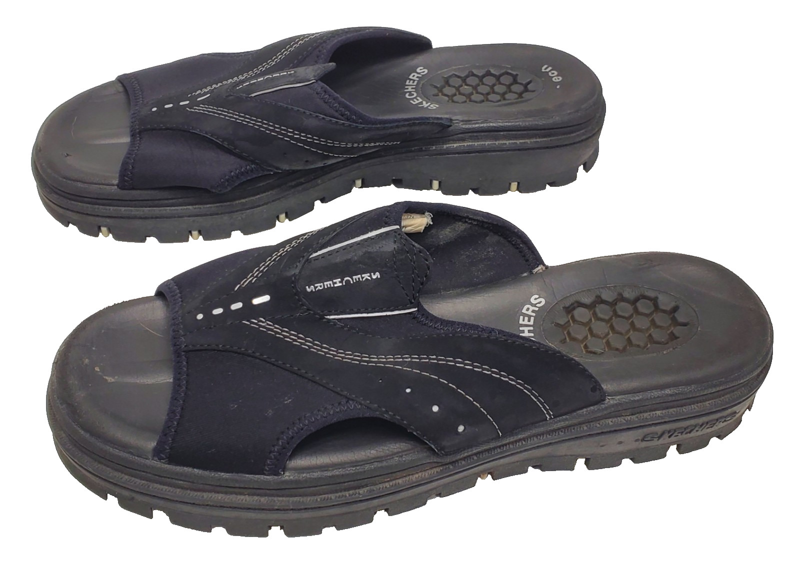 Skechers Chunky Black Platform Sandals G TECH Size 11 (12") image 4