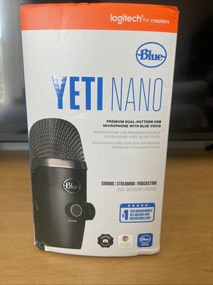 Logitech Blue Yeti Nano Premium Dual Pattern USB Microphone With Blue Voice