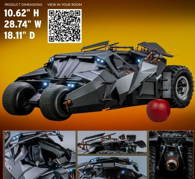 NEW Batmobile Hot Toys Sideshow Collectibles 1/6 Scale | eBay