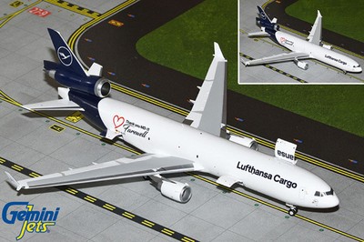 G2DLH1179 GeminiJets MD-11F 1/200 Model D-ALCC Lufthansa Cargo Interactive