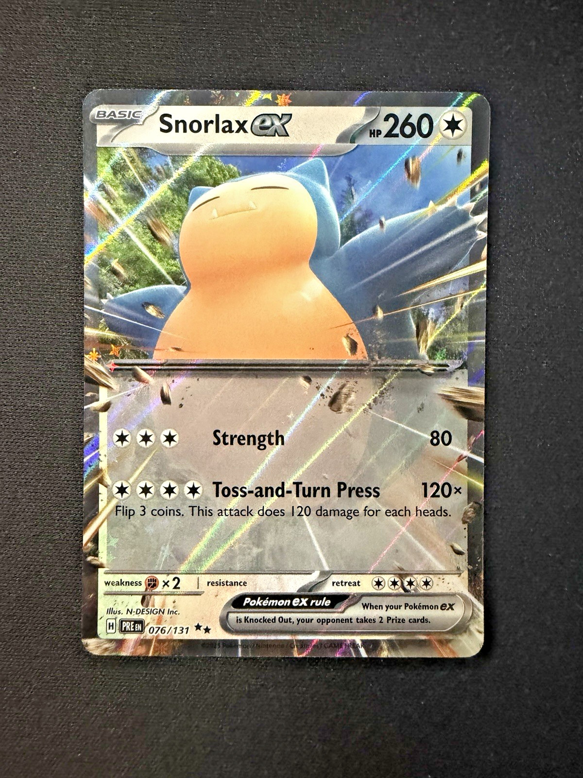 Snorlax ex 076/131 Sv: Prismatic Evolutions Holo Double Rare - NM