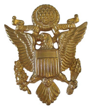 WWII NS Meyer Officers Large 3" Hat Badge Pin
