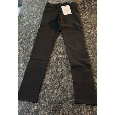Moncler Enfant  Black Logo Leggings Stretch Cotton Pants sweatpants NWT Sz 8