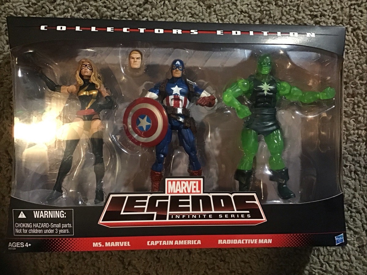 Marvel Legends Ms. Marvel Captain America Radioactive Man Infinite 