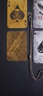 Vietnam WAR DEATH cards X 3 DOUbLE SIDED WITH DOMINO NECKLACE. Aged For Effect — photo 2