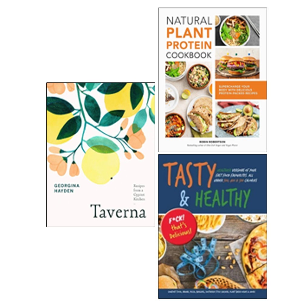Tasty & Healthy,Taverna HB,Natural Plant Protein Cookbook 3 Books Collection Set