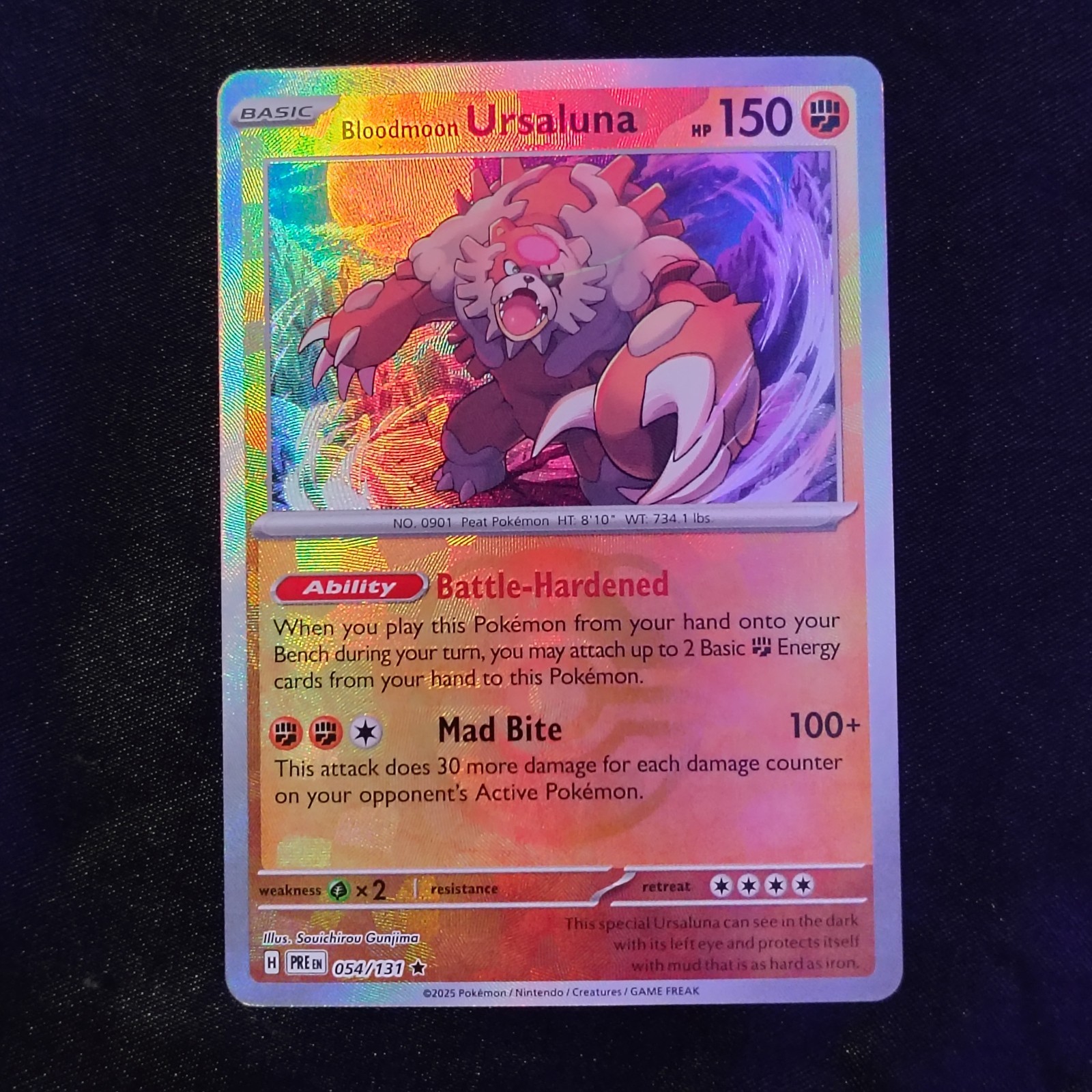 Bloodmoon Ursaluna 054/131 Prismatic Evolutions Reverse Holo Master Ball Mint