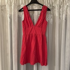 Forever 21 Women's Pink Dress size S sleeveless V neck and back pleated