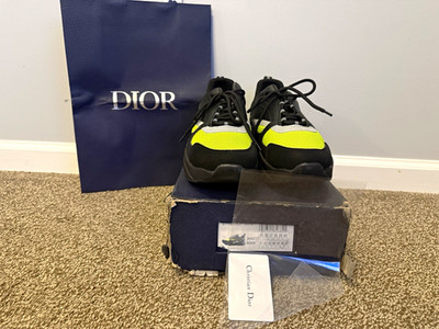 Dior B22 Men s Black/Yellow Colorblock  Sneakers Size 12/45