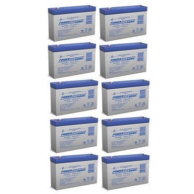 Power-Sonic 6V 7AH Replaces PS-670 GP672 LC-R067R2P NP7-6 PE6V8 UB670 -10Pack