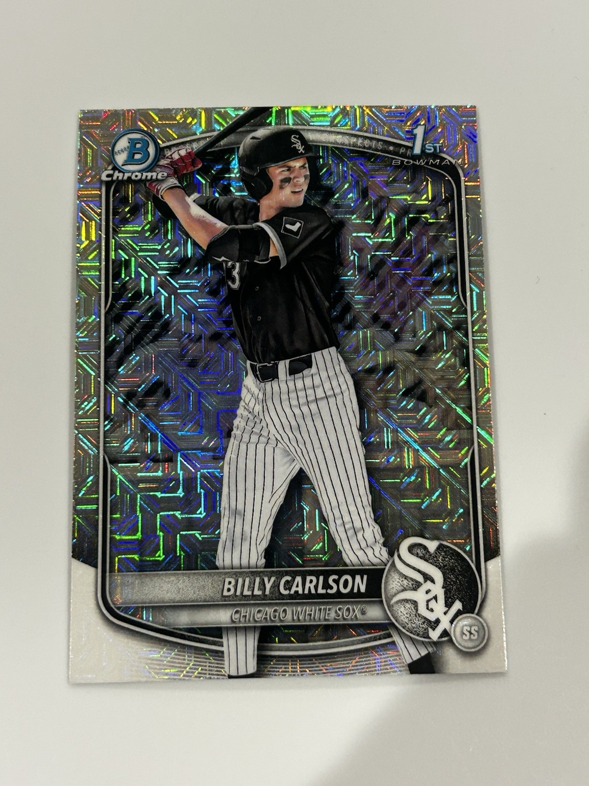Billy Carlson 2025 Bowman Draft 1st Chrome Mojo Refractor BDC-10 White Sox