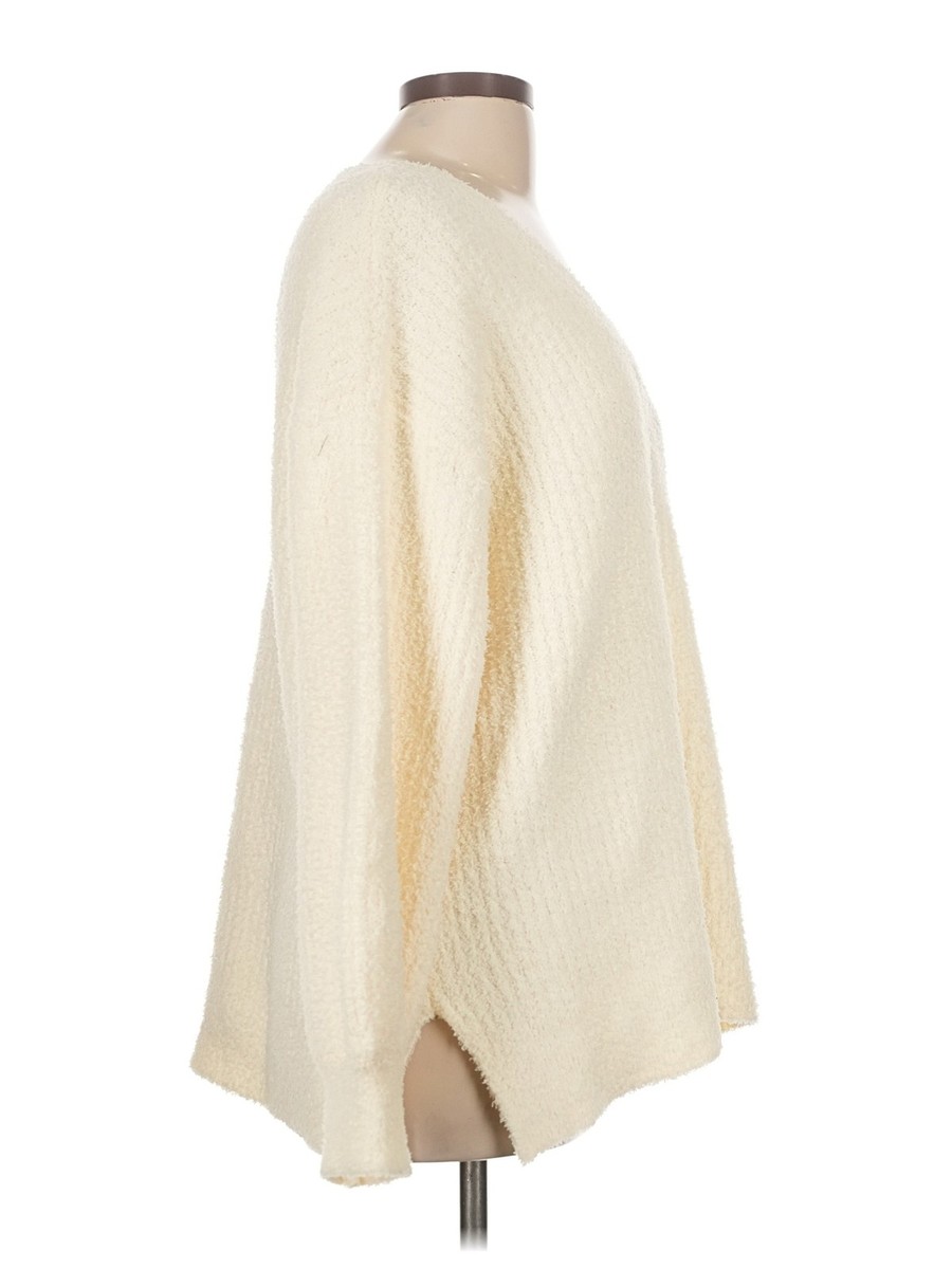 Laurie Felt Women Ivory Pullover Sweater L View 3