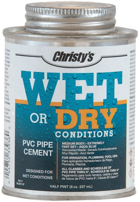 #ad Wet Or Dry Conditions PVC Cement Medium Body Extremely Fast Set Low VOC Aqua $14.00