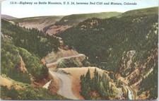 Highway on Battle Mountain US 24 between Red Cliff and Minturn Colorado