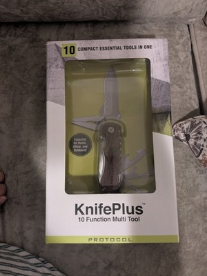 Protocol KnifePlus 10 Function Multi Tool, Stainless Steel, Pliers, Brown