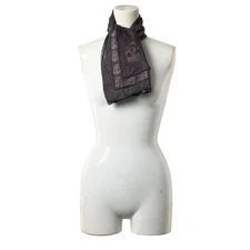 Alexander McQueen Scarf Stole Muffler Navy Skull All Over Pattern