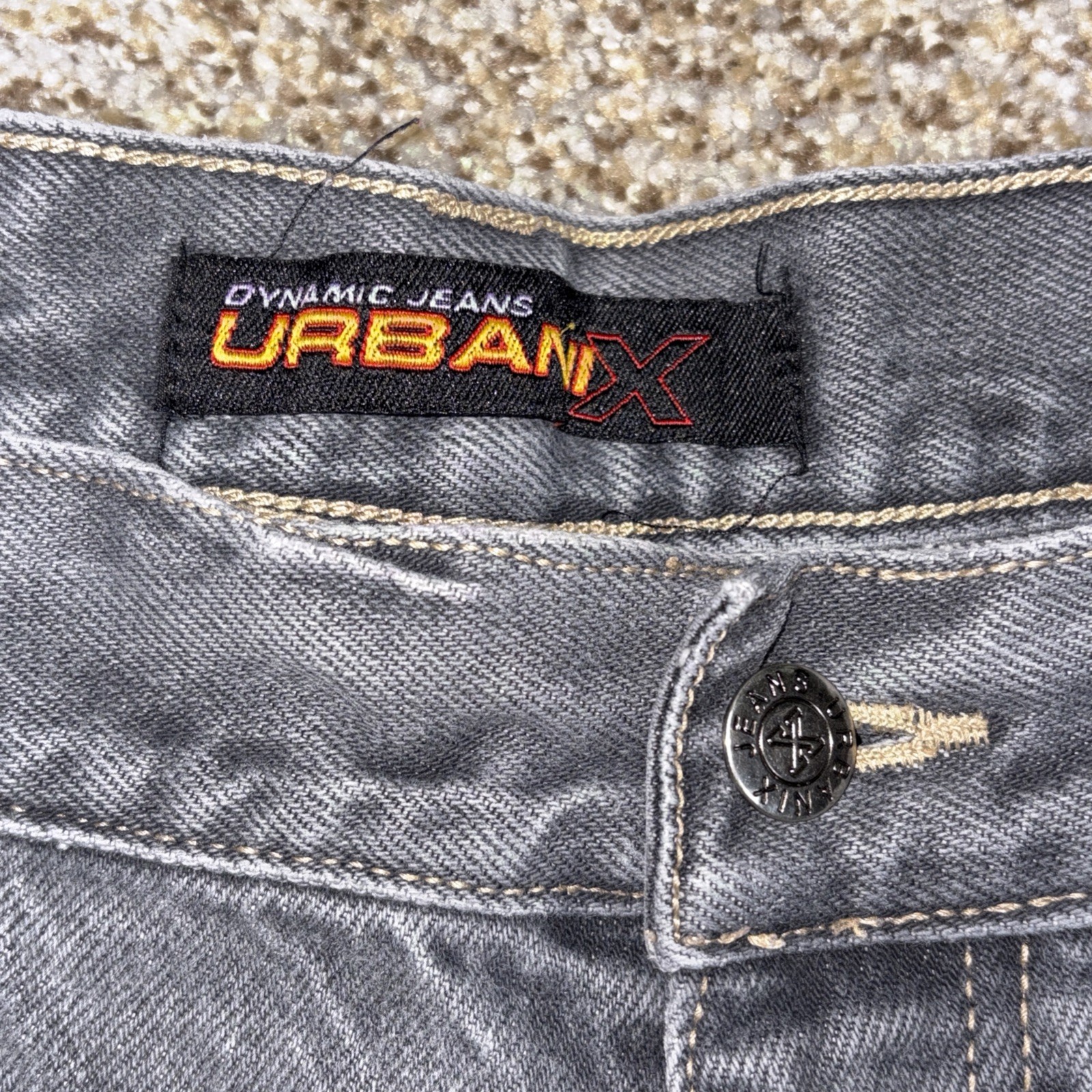 Urbanix Dynamic Jeans Mens 46x32 Black Carpenter Denim Fits 41 X 30 - View 5