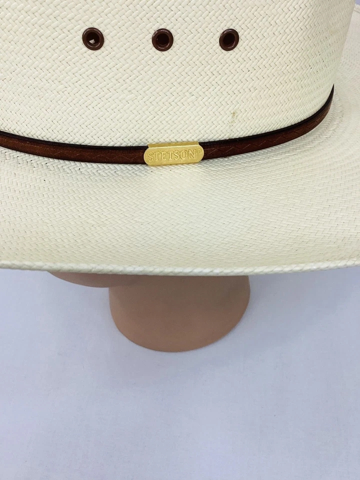 SOMBRERO STETSON 10X RANCHER WESTERN SHANTUNG PANAMÁ PAJA VAQUERO TALLA 7 (56) Foto 2 de 4