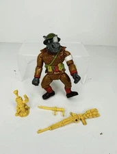 Vintage 1992 TMNT Dimwit Doughboy Rocksteady Figure NEAR Complete Loose 1990s