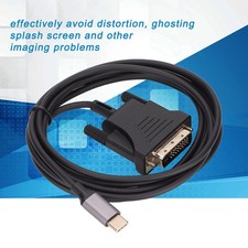 Type C To DVI Cable Stable ABS Clear 10Gbps USB C To DVI Cable Adapter High