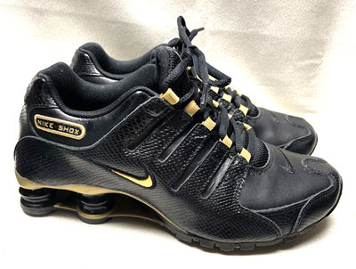 Nike Shox NZ EU Black/Metallic Gold 488312-012 Running Shoes  Women s Size 7