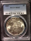 1889 -P Morgan Silver Dollar PCGS MS-63 nice coin