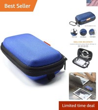 Earbud Carrying Case - Rectangle Shape Small Hard EVA Case, Mesh Inner Pocket...