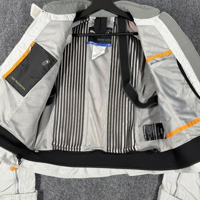 BMW Motorrad Jacket Airflow Mens Size 42 Gray Armored Biker Gear