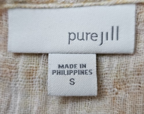 pure jill by j. jill Top Sherbet Farben Leinen/Baumwolle Kurzarm Tunika Gr. S - Bild 6 von 6