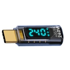 240W USB C Tester with LED Display 2 Pack for Power and Voltage Current Check