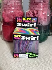 VIRAL Schylling NeeDoh Nice Cube SWIRL Super Solid Squish Multi Color NIB Purple