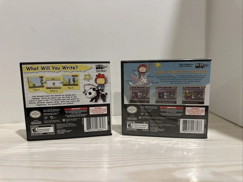 Scribblenauts and Super Scribblenauts (Nintendo DS Bundle) - CIB, Tested - Image 2 of 4